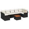 vidaXL Ensemble de canap&eacute; de jardin 8 pc Noir polyrotin