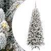 vidaXL Sapin de No&euml;l artificiel Blanc 180 cm