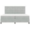 vidaXL Lit &agrave; ressorts avec matelas Gris clair 200 x 200 cm tissu