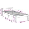 vidaXL Cadre de lit sans matelas cire marron 90x200 cm bois pin massif