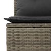 vidaXL Ensemble de canapé de jardin avec coussin 7 pcs Gris Poly rotin