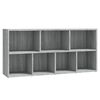 vidaXL Armoire &agrave; livres Sonoma gris 50x25x106 cm