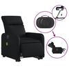 vidaXL Fauteuil inclinable de massage &eacute;lectrique noir similicuir