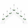 vidaXL Pont de bougie de No&euml;l Blanc 39.5 x 5 x 29 cm Pin massif