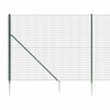 vidaXL Cl&ocirc;ture en treillis m&eacute;tallique et piquet d'ancrage vert 1,6x10m