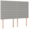 vidaXL Sommier &agrave; lattes de lit avec matelas Gris clair 140x190cm Tissu