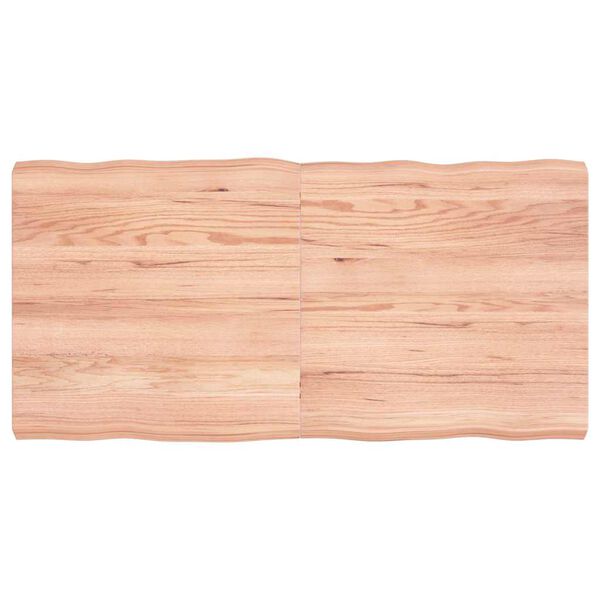 vidaXL Dessus de table bois massif trait&eacute; bordure assortie