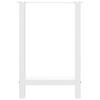 vidaXL Pieds de table &agrave; manger Blanc 2 pi&egrave;ces 50 x (72-73) cm Acier