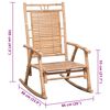 vidaXL Chaise &agrave; bascule avec coussin Bambou