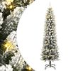 vidaXL Sapin de No&euml;l artificiel 300 LED et neige floqu&eacute;e 240 cm