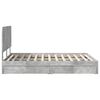 vidaXL Lit de Rangement Gris b&eacute;ton 150 x 200 cm Bois d'ing&eacute;nierie