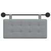 vidaXL T&ecirc;te de lit suspendue Gris clair 100 x 55 x 5 cm tissu