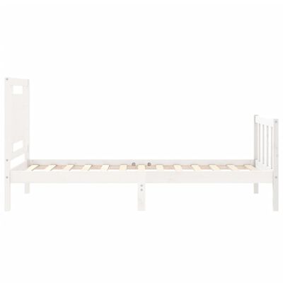 vidaXL Cadre de lit sans matelas blanc 90x200 cm bois de pin massif