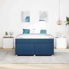 vidaXL Cadre de lit avec matelas Bleu 140 x 200 cm tissu