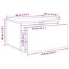 vidaXL Tables de chevet murales avec lumi&egrave;res LED 2 pcs sonoma gris