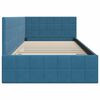 vidaXL Cadre de lit d'angle Bleu 100 cm x 200 cm Velours