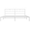 vidaXL Cadre de lit m&eacute;tal sans matelas et t&ecirc;te de lit blanc 180x200 cm
