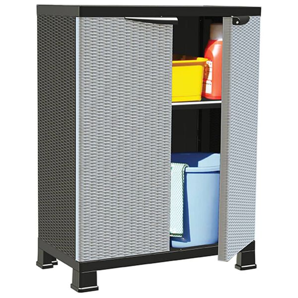 vidaXL Armoire en plastique 68x39x92 cm Design de rotin