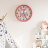 vidaXL Horloge murale rose Ø25,5 cm polystyrène et verre