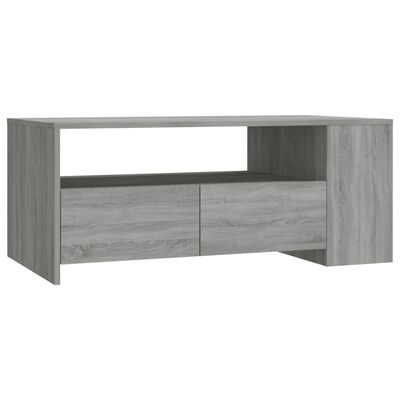 vidaXL Table basse Sonoma gris 102x55x42 cm Bois d'ingénierie