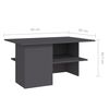 vidaXL Table basse gris 90x60x46,5 cm bois d'ing&eacute;nierie