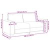 vidaXL Canap&eacute; 2 places Noir 140 cm Tissu