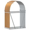 vidaXL Porte-b&ucirc;ches aspect bois 80x45x120 cm acier galvanis&eacute;