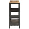 vidaXL Table console 110x30x75 cm bois de manguier massif brut et fer