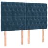 vidaXL Cadre de lit sans matelas bleu fonc&eacute; 140x200 cm velours