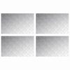 vidaXL Nez de marche 4 pc 80 x 50 cm Argent&eacute; Aluminium Rectangulaire