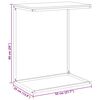 vidaXL Table d'appoint Blanc 55x35x66 cm Bois d'ing&eacute;nierie