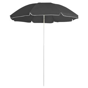 vidaXL Parasol de jardin avec m&acirc;t en acier anthracite 180 cm