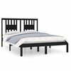 vidaXL Cadre de lit sans matelas noir bois massif 120x200 cm