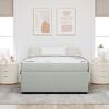 vidaXL Cadre de lit avec matelas Gris clair 160 x 200 cm tissu