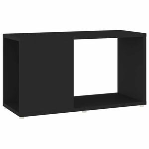 vidaXL Meuble TV Noir 60x24x32 cm Bois d'ing&eacute;nierie