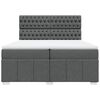 vidaXL Sommier &agrave; lattes de lit avec matelas Gris fonc&eacute; 200x200cm Tissu