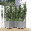 vidaXL Jardini&egrave;re avec treillis Gris clair 80x80x136 cm PP