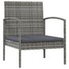 vidaXL Salon de jardin 16 pcs avec coussins R&eacute;sine tress&eacute;e Gris