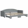 vidaXL Lit de jour avec gigogne sans matelas gris clair 80x200 cm