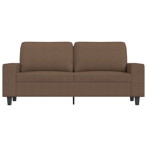 vidaXL Canap&eacute; &agrave; 2 places Marron 140 cm Tissu
