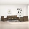 vidaXL Ensemble de canap&eacute;s 4 pcs avec coussins Marron Tissu