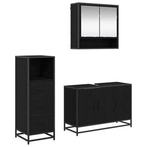 vidaXL Ensemble de mobilier de salle de bain 2 pc Bois Ancien
