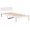 vidaXL Cadre de lit avec t&ecirc;te de lit Blanc 100 x 200 cm Pin massif