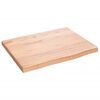 vidaXL Comptoir de salle de bain marron clair 40x30x2 cm bois trait&eacute;