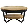 vidaXL Table basse Bois massif de manguier brut 65x32 cm