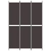 vidaXL Cloison de séparation 3 panneaux Marron 150x220 cm Tissu