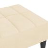 vidaXL Repose-pied Cr&egrave;me 78x56x32 cm Velours
