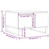 vidaXL Table basse ch&ecirc;ne fum&eacute; 55x55x36,5 cm bois d'ing&eacute;nierie