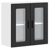 vidaXL Armoire murale de cuisine avec porte en verre Porto noir