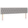vidaXL Sommier &agrave; lattes de lit et matelas gris clair 120x190 cm tissu